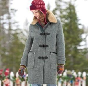 Sundance Green & Cream Tweed Toggle Women's Coat